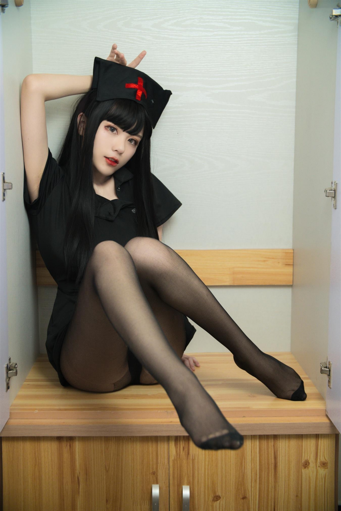 图库-[起司塊wii] 黑色護士 - (58P)